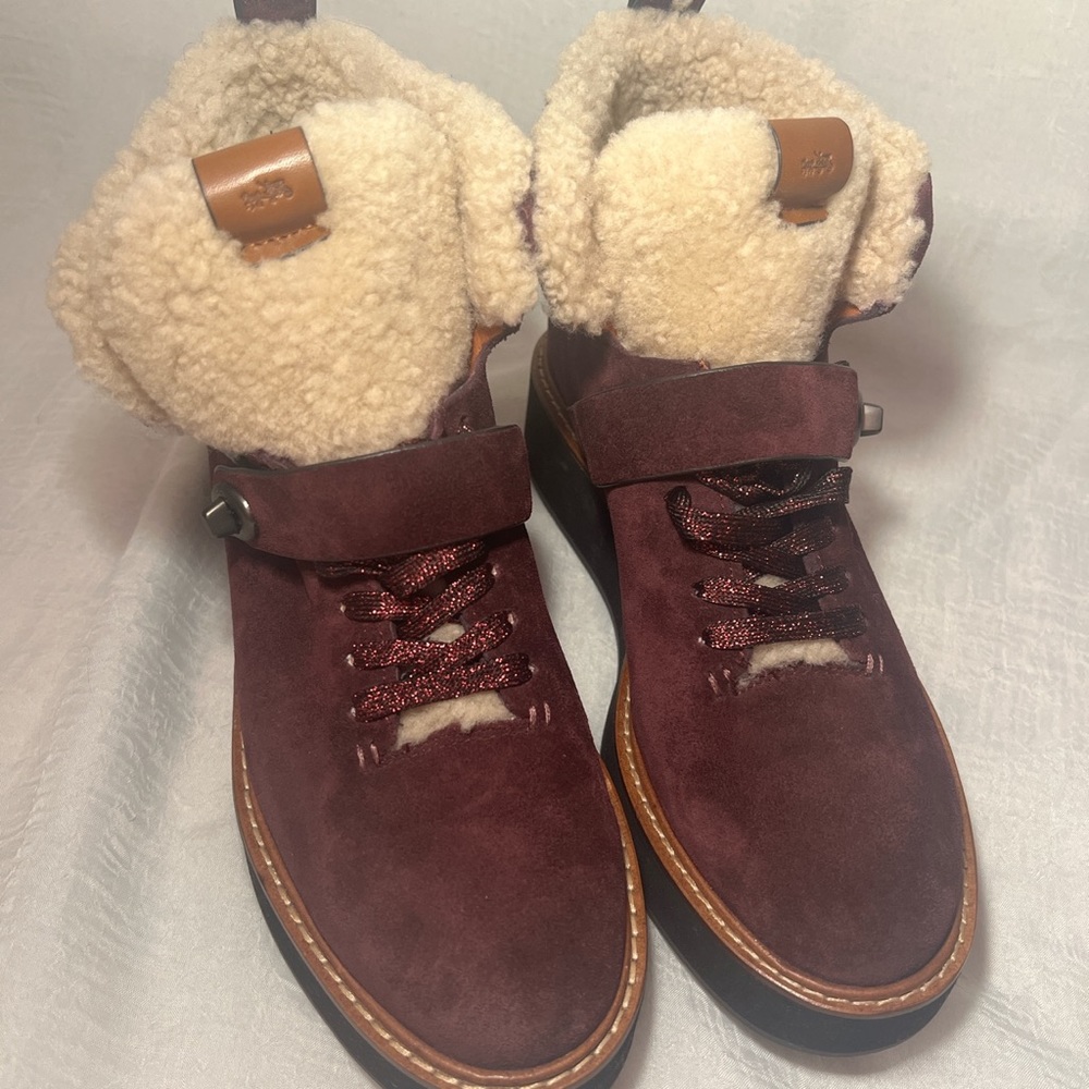 COACH suede “urban hiker” boot